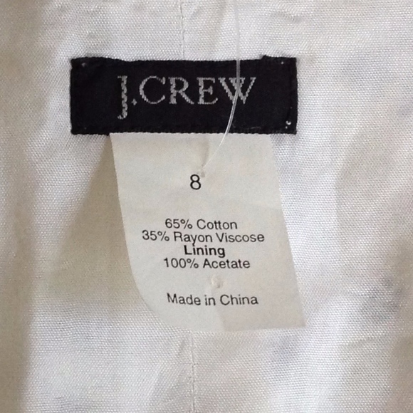 Vintage NWT J. Crew Floral Pique V-Neck Top White Black Sleeveless - Sz 8 - Picture 4 of 6